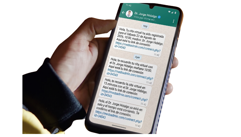Automatización de citas por WhatsApp en telemedicina